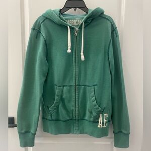 American Eagle Outfitters Adult Green Zip-Up Hoodie